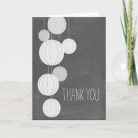 White Lanterns Chalkboard Inspired Thank You