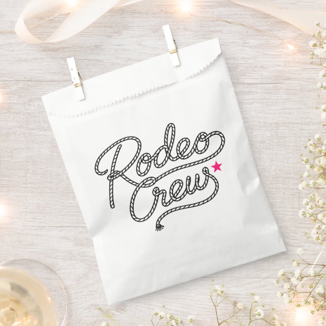 White Last Rodeo Bach Party Gift Favour Bags (Clipped)