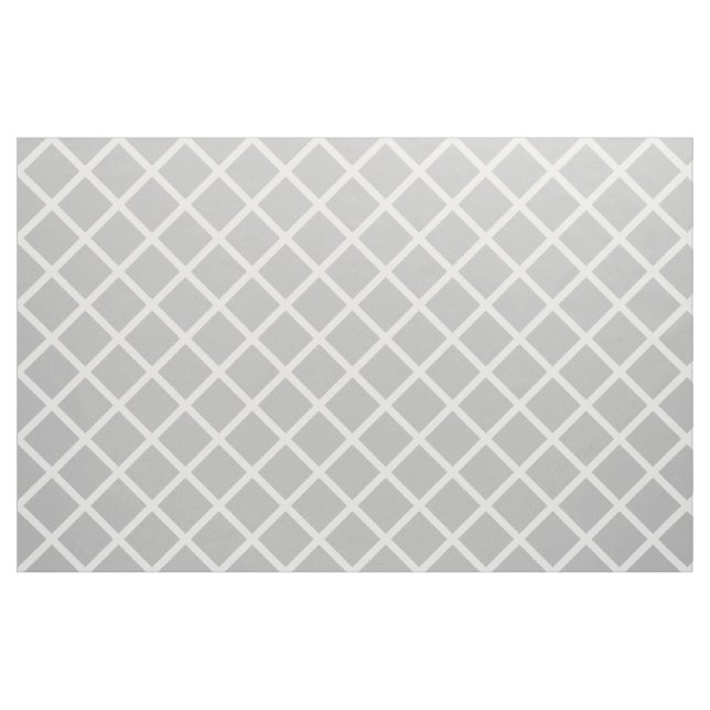 White Lattice on Ash Grey Fabric (Fat Quarter)