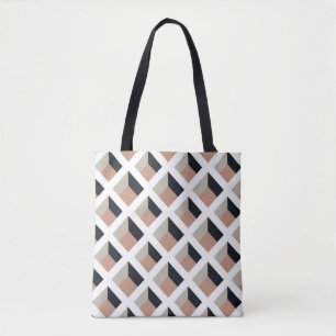 White lattice seamless pattern tote bag