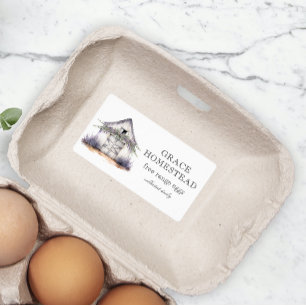 White Lavendar Flower Farm Egg Carton