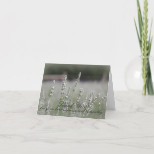 White Lavendar Sympathy Thank You Card
