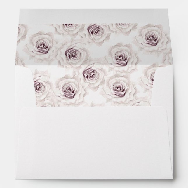 White & Lavender Floral Envelope (Back (Bottom))