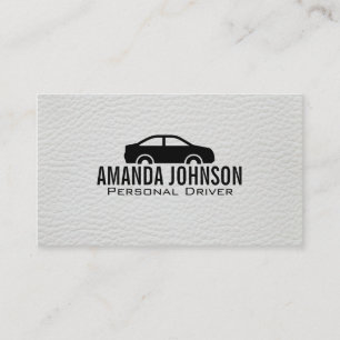 White Leather   Automobile Business Card