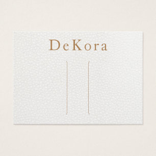 White Leather Hair Clip Barrette Display Card