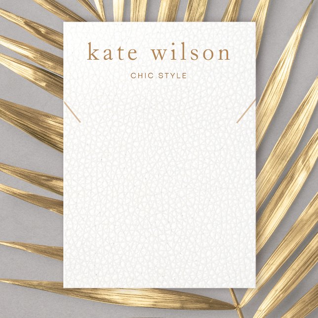 White Leather (image) Necklace Display Card (Creator Uploaded)
