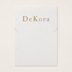 White Leather Necklace Display Card