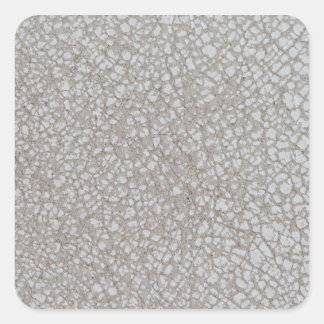 White leather square sticker