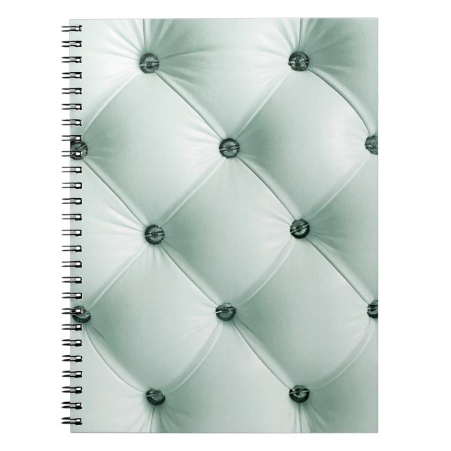 White Leather Texture in Luxury Interiorabstract,b Notebook (Front)