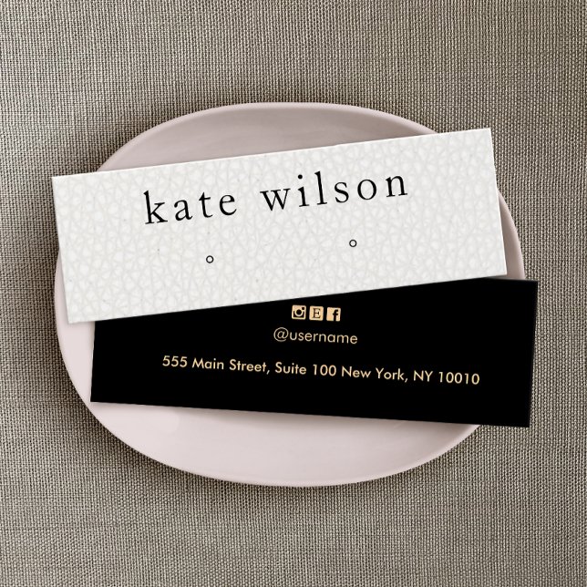 White Leather Texture  Stud Earring Display Card (Creator Uploaded)