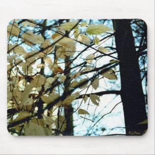 White Leaves of Autumn Mouse Mat