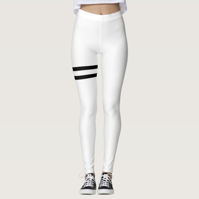 White Leggings with Black Lines (Front)