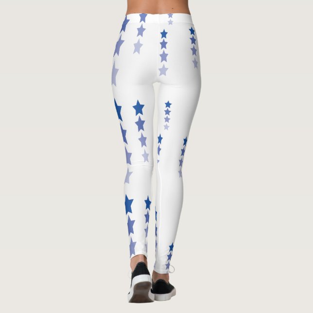 White Leggings With Blue Stars (Back)