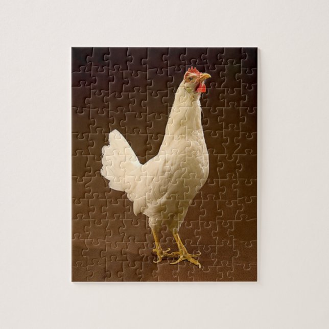 White Leghorn Chicken Jigsaw Puzzle (Vertical)