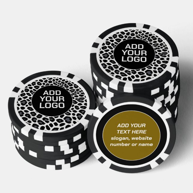 White Leopard Elegant Popular Luxury Collection Poker Chips (Stack)