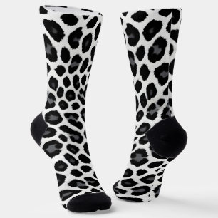 White Leopard Elegant Popular Luxury Collection Socks