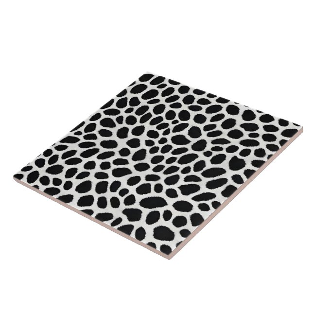 White Leopard Elegant Trendy Luxury Collection Tile (Side)