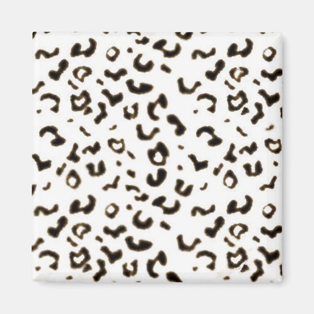 white leopard magnet (Front)