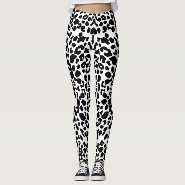 White leopard print leggings (Front)