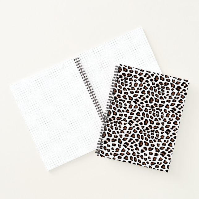 White Leopard Print  Notebook (Inside)