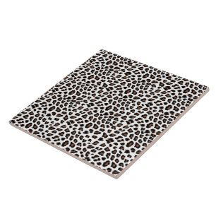 White Leopard Print  Tile