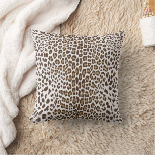 White Leopard Skin Cushion