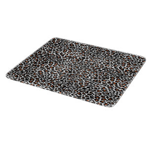 White Leopard Skin Print Cutting Board