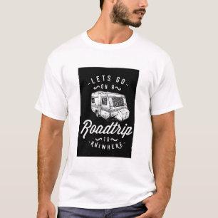 White Let’s Go on a Roadtrip Camper Tee