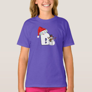 White letter B Christmas gift T-Shirt