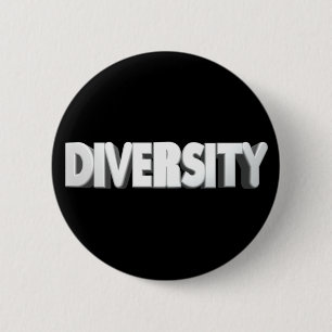 White Letter Diversity Button