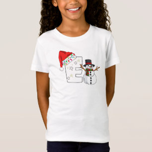 White letter E christmas gift T-Shirt