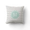 White &Light Grey Zigzag Chevron Pattern Monogram