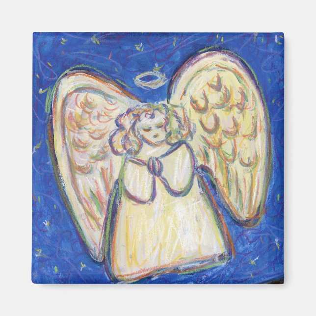 White Light Guardian Angel Art Custom Magnets (Front)