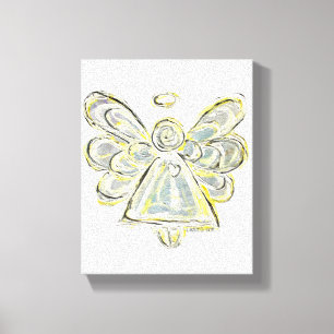 White Light Guardian Angel Wrapped Canvas Wall Art