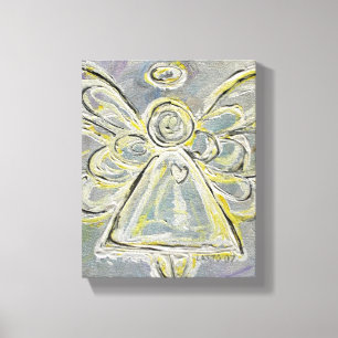 White Light Guardian Angel Wrapped Canvas Wall Art