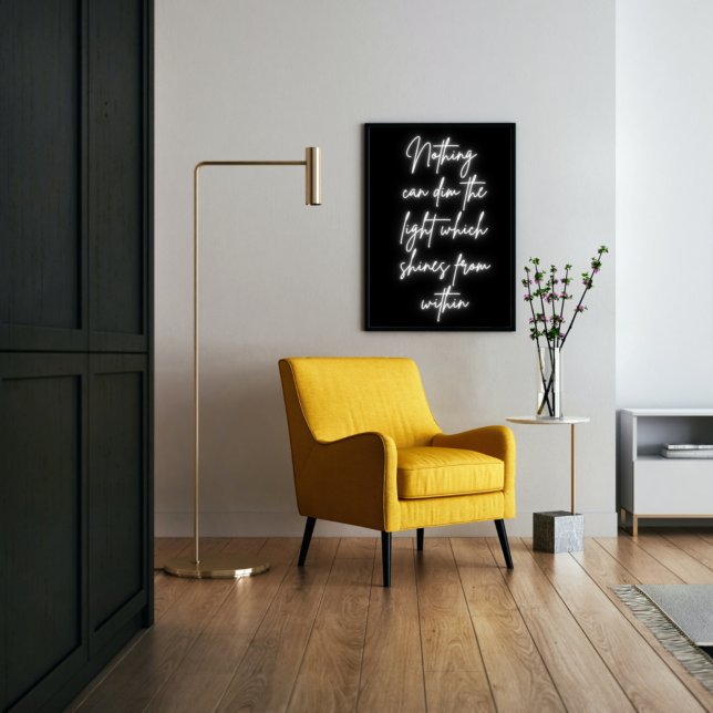 White light typography motivational  Quote poster (Creator Uploaded)