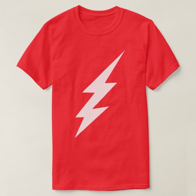 WHITE LIGHTENING BOLT T-Shirt (Design Front)