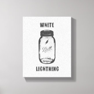 "White Lightning" Moonshine Jar Canvas Art