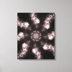 White Lightning Plasma Fractal Art Canvas Print