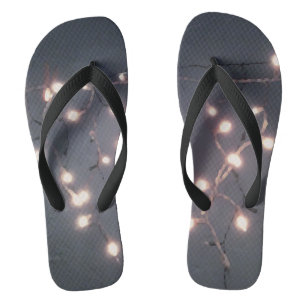 White Lights Flip Flops