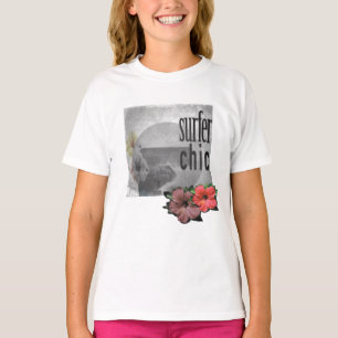 White-lilac-Island-beach-surf-Tee-for-kids T-Shirt