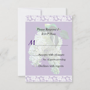 White Lilacs Wedding Invitation