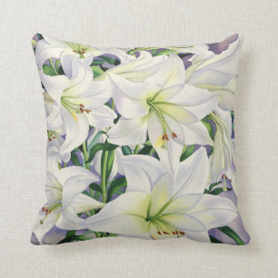 White Lilies 2008 Cushion