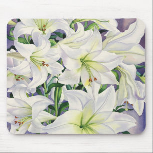 White Lilies 2008 Mouse Mat