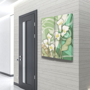 White Lilies 24"x24" Two Panel Canvas Print