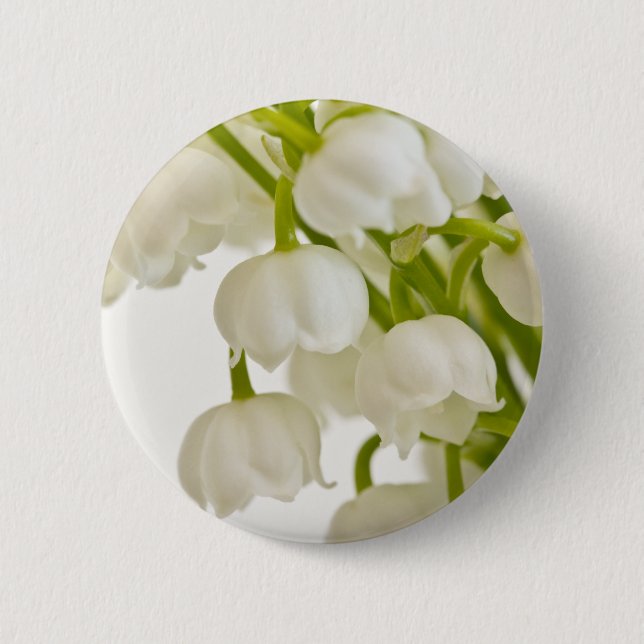 White Lilies 6 Cm Round Badge (Front)