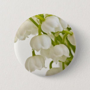 White Lilies 6 Cm Round Badge