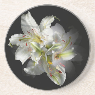 White Lilies Fantasy Coaster