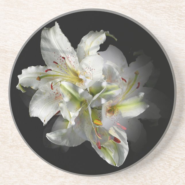 White Lilies Fantasy Coaster (Front)
