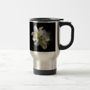 White Lilies Fantasy Travel Mug